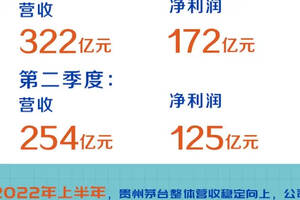 貴州茅臺上半年營收576億元，其中i茅臺突破40億