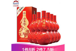 52度小角樓紅福祿濃香型白酒500mlx6瓶整箱價格？