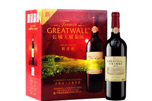 國產長城GreatWall天賦葡園精選級赤霞珠干紅葡萄酒750ml6瓶整箱價格多少錢？