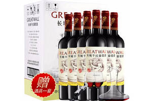 國產長城GreatWall華夏葡園精選解百納干紅葡萄酒750ml6瓶整箱價格多少錢？