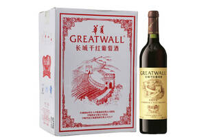 國產長城GreatWall華夏九五95赤霞珠干紅葡萄酒750ml6瓶整箱價格多少錢？