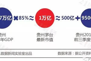 貴州茅臺市值破10000億：相當于貴州2016年GDP的85