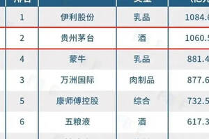 2022中國食品飲料百強榜發布，貴州茅臺位列全榜第二、酒類第一，