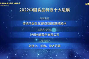 科技領航，瀘州老窖榮獲中國食品科學技術學會兩項重量級獎項