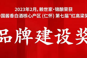 喜報|賴世家酒業榮獲第七屆“紅高粱獎”品牌建設獎！