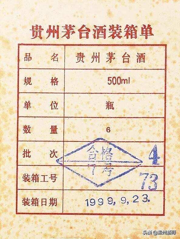 近40年茅臺酒合格證大全