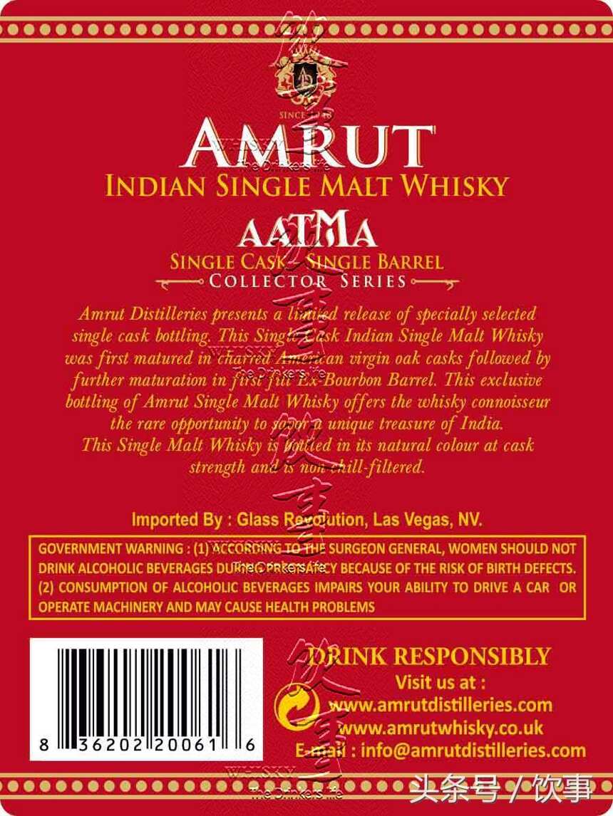 專供美國！印度雅沐特(Amrut)推出收藏家單桶系列威士忌