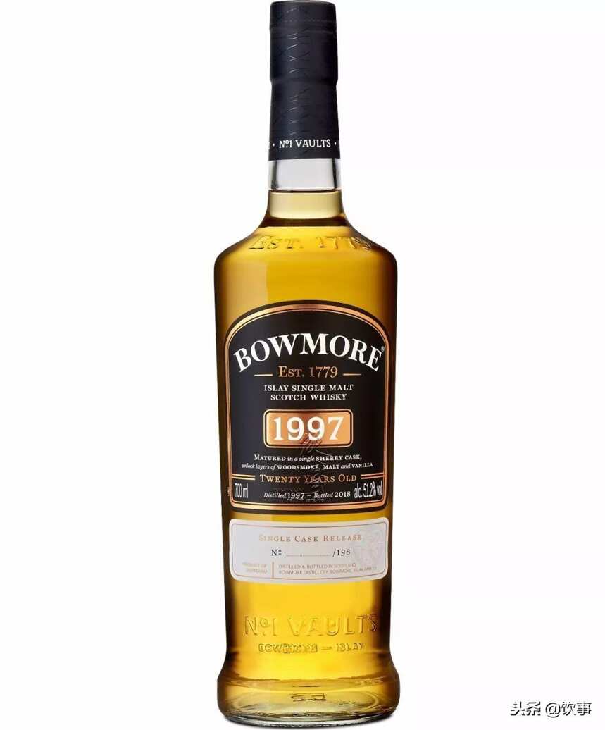 量超少！希斯羅免稅專供！波摩(Bowmore)1997雪莉單桶20年