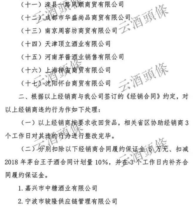 紙企持續漲價推高包材成本；茅臺醬香酒處罰17家違約經銷商