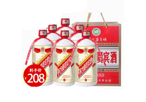 53度名谷茅臺鎮貴賓白酒500mlx6瓶整箱價格？