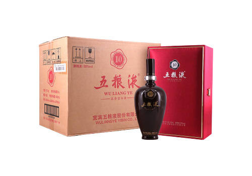 50度宜賓五糧液十年濃香型白酒500mlx4瓶整箱價格？