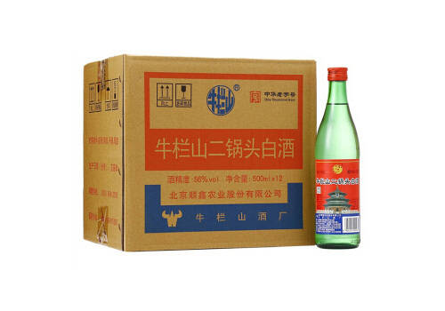 56度牛欄山二鍋頭綠牛二綠瓶白酒500mlx12瓶整箱價格？