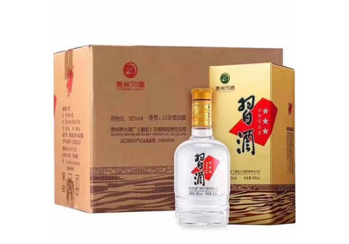 52度貴州習酒三星濃香型白酒2019款500mlx6瓶整箱價格？