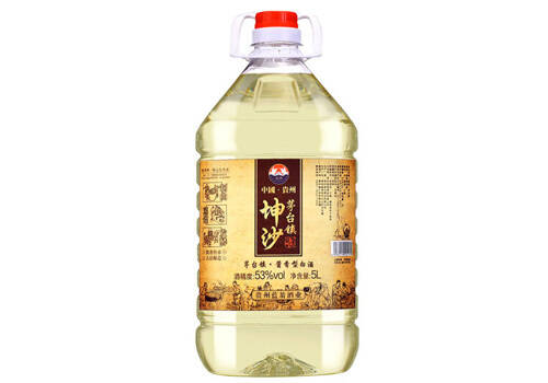 53度藍翁茅臺鎮坤沙醬香型白酒5L桶裝價格多少錢？