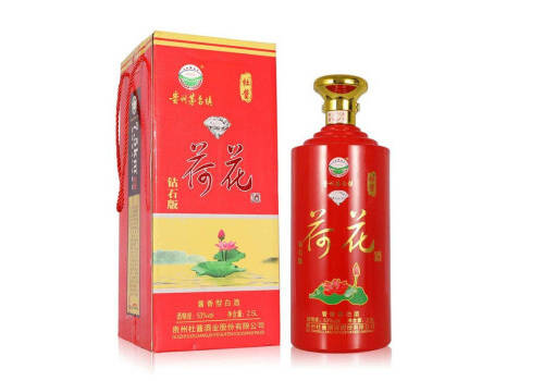 53度杜醬荷花酒鉆石五斤裝2.5L多少錢一瓶？