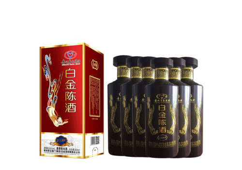 53度茅臺集團白金酒陳酒V888醬香型白酒6瓶整箱價格表