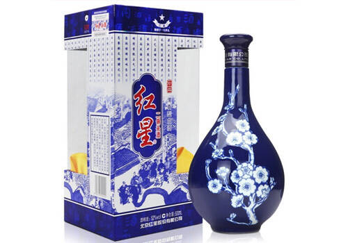 52度北京紅星二鍋頭酒珍品青花瓷梅花瓶500ml多少錢一瓶？