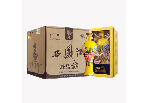 52度西鳳酒國花瓷30年珍品500mlx4瓶整箱價格？