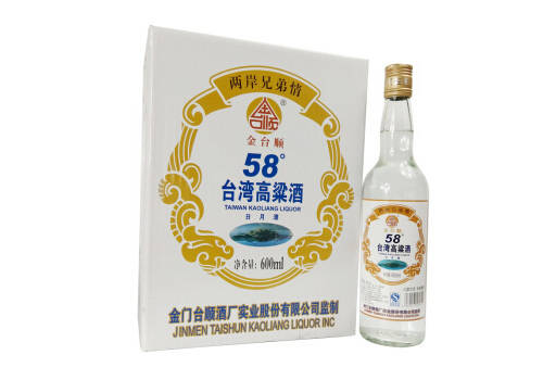 58度金臺順臺灣高粱酒600mlx6瓶整箱價格？