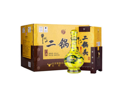 52度牛欄山百年二鍋頭經典黃龍白酒500mlx6瓶整箱價格？