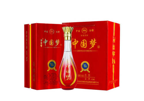 42度洋河鎮夢里香中國夢酒V6濃香型白酒紅包裝480mlx4瓶整箱價格？