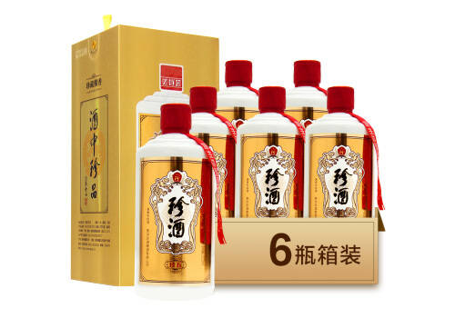 53度貴州珍酒珍五金裝醬香型白酒500mlx6瓶整箱價格？