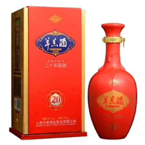 42度羊羔酒20年陳釀清香型白酒475ml通常市場價格