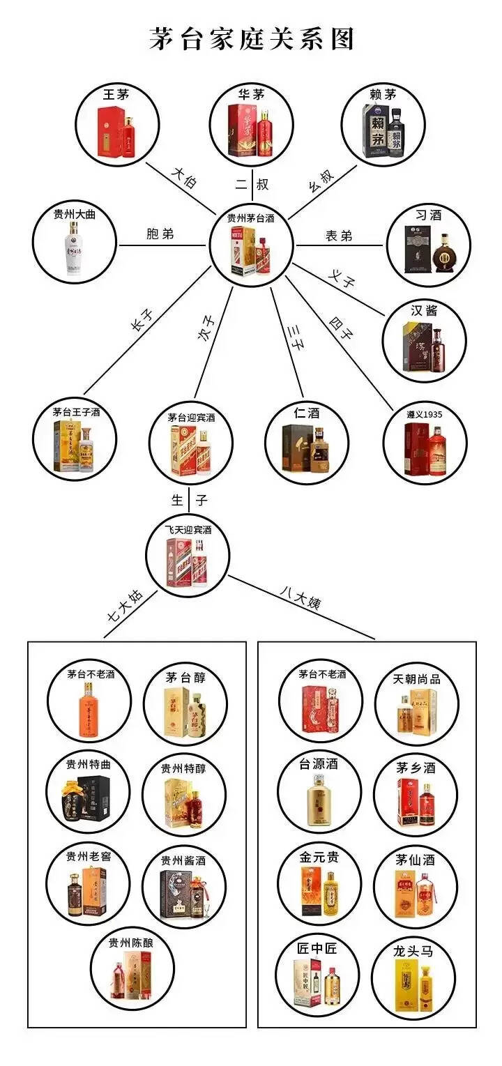 一圖看懂茅臺家族（茅臺家族關系簡圖）