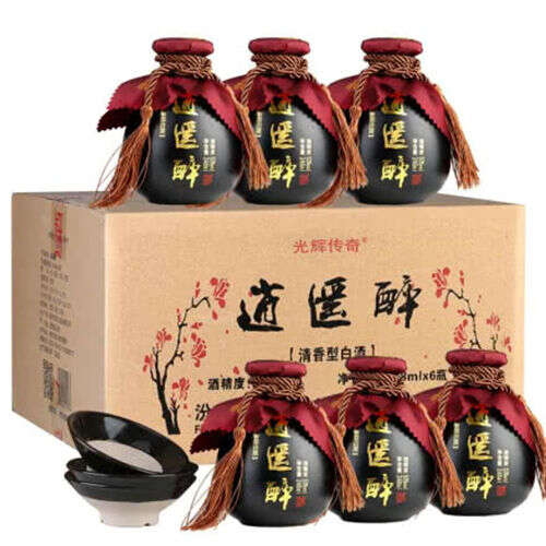 53度逍遙醉原漿小壇裝248ml6瓶整箱具體價格