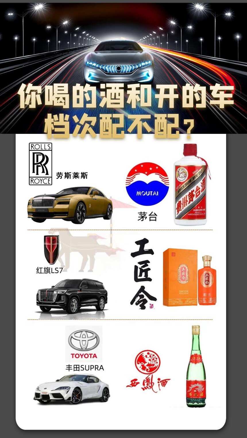 喝什么酒配什么車，酒與名車是土豪的兩大必備品