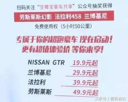 騎共享單車的錢就能開上法拉利，開上超跑不是夢！